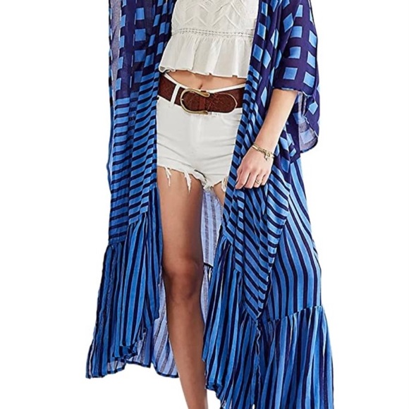 Kimono Long Sexy Coverup Dress - Picture 5 of 5